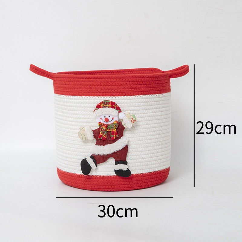 Decorative Storage Basket with Christmas Motif | Thrascher