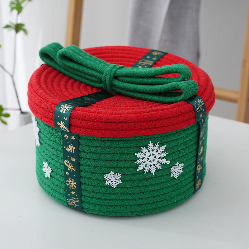 Decorative Storage Basket with Christmas Motif | Thrascher