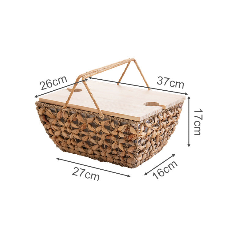 Decorative Storage Basket with Transparent Lid | Thrascher