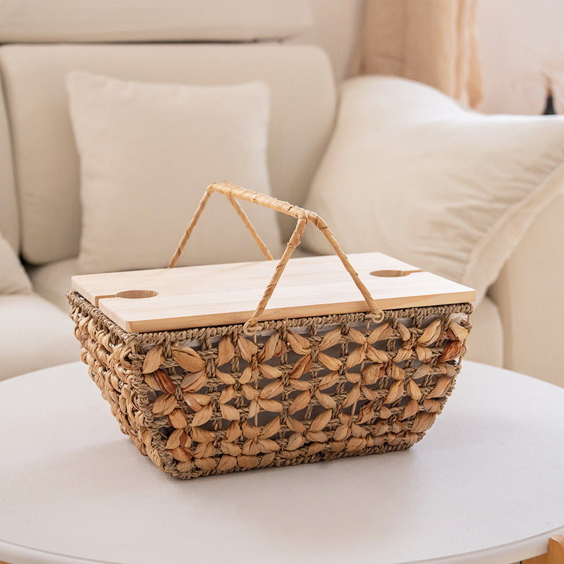 Decorative Storage Basket with Transparent Lid | Thrascher