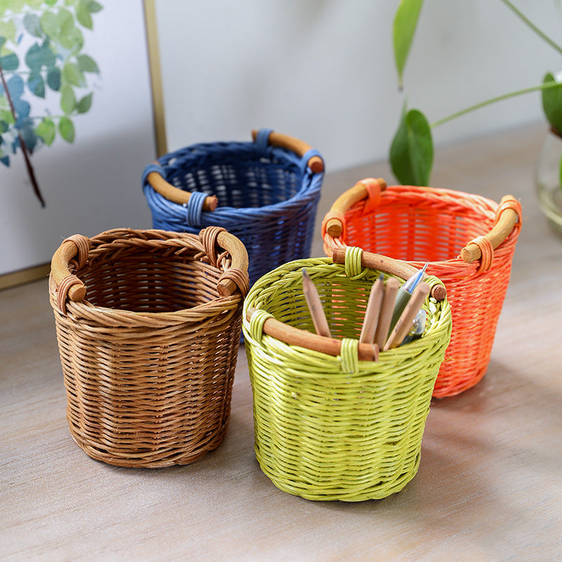 Decorative Storage Green Soft Textile Handwoven | Thrascher