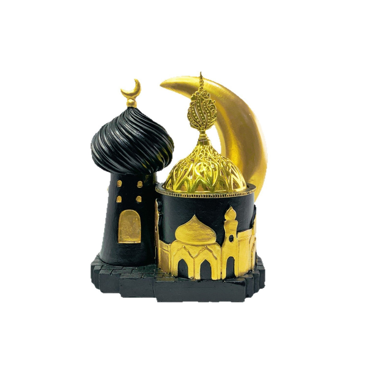 Decorative Table Sculpture Black-Gold White | Thrascher