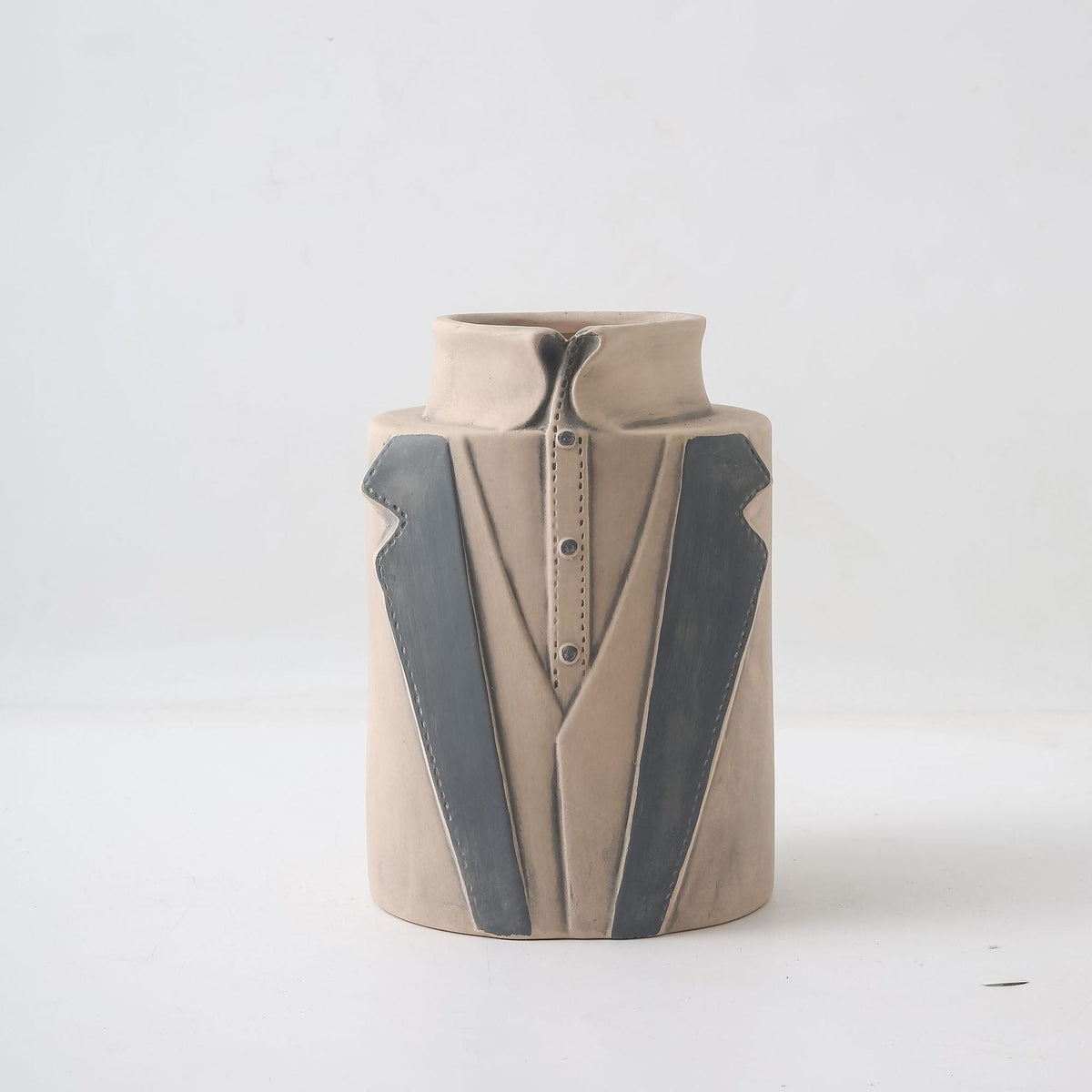 Decorative Vase Black-White Gray | Thrascher
