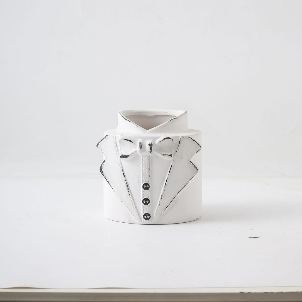 Decorative Vase Black-White Gray | Thrascher