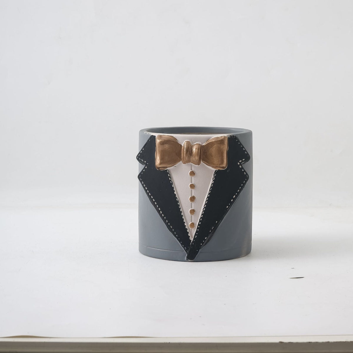 Decorative Vase Black-White Gray | Thrascher