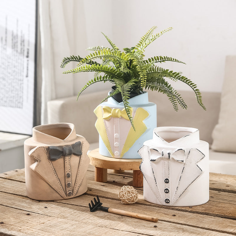 Decorative Vase Black-White Gray | Thrascher