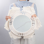Decorative Wall Mirror Cotton Macrame Soft Textile | Thrascher