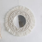 Decorative Wall Mirror Cotton Macrame Soft Textile | Thrascher