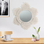 Decorative Wall Mirror Cotton Macrame Soft Textile | Thrascher