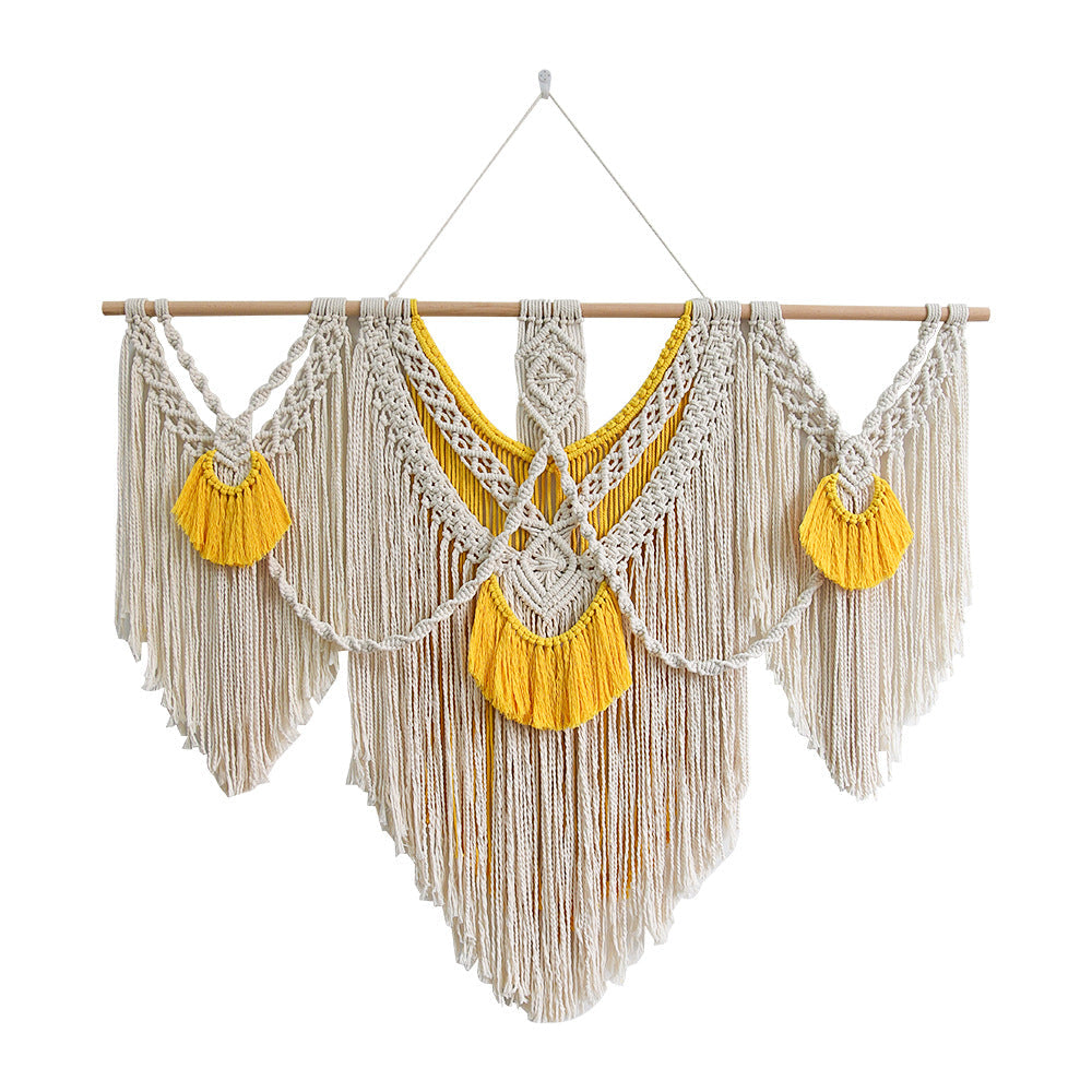 Decorative Wall Tapestry Ivory Beige | Thrascher