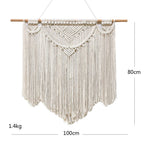 Decorative Wall Tapestry Ivory Beige | Thrascher