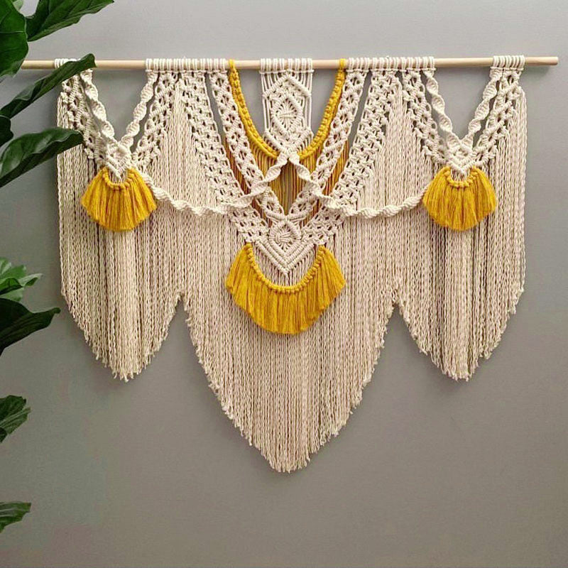 Decorative Wall Tapestry Ivory Beige | Thrascher