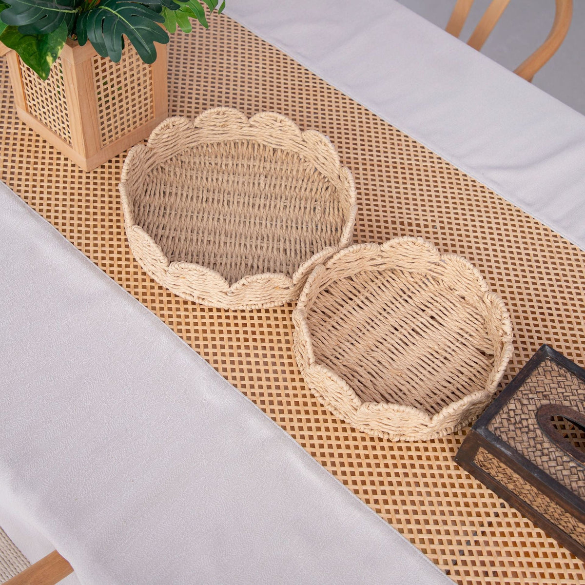 Decorative Woven Serving Trays | Thrascher