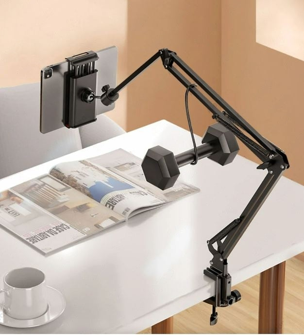360° Rotatable Tablet Stand with Adjustable Aluminum Alloy Arm