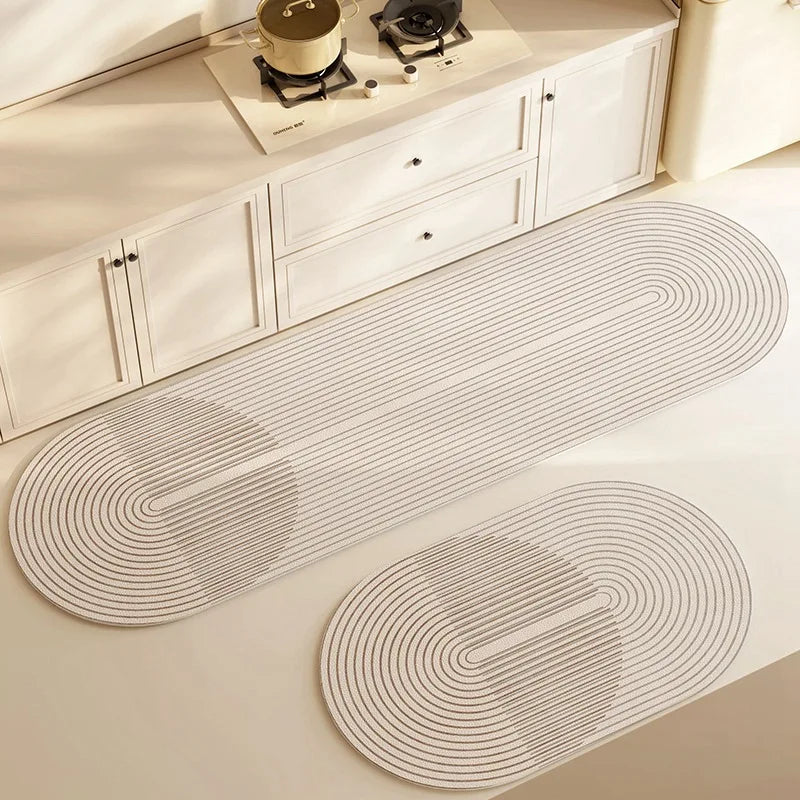 Diatomite Kitchen & Bath Mat, Velvet Surface, Rubber Backing, view 7