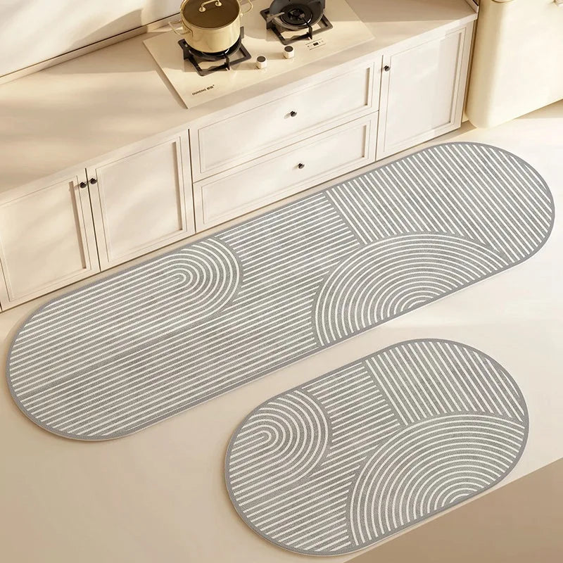 Diatomite Kitchen & Bath Mat, Velvet Surface, Rubber Backing, view 8