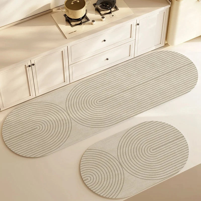 Diatomite Kitchen & Bath Mat, Velvet Surface, Rubber Backing, view 9