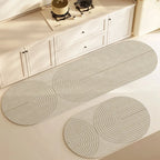 Diatomite Kitchen & Bath Mat, Velvet Surface, Rubber Backing, view 9