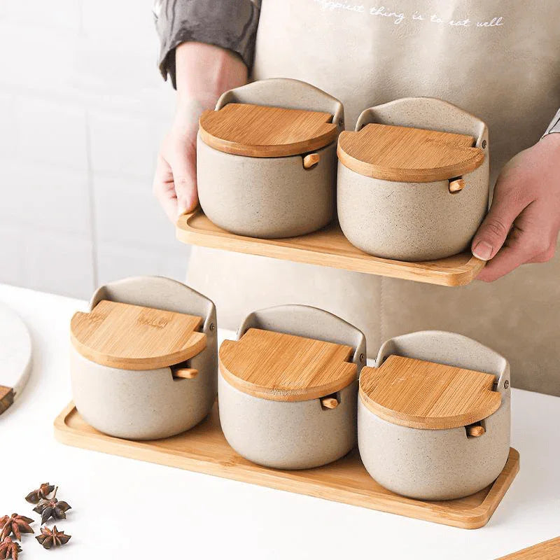 Dorstia Ceramic Seasoning Jar Set