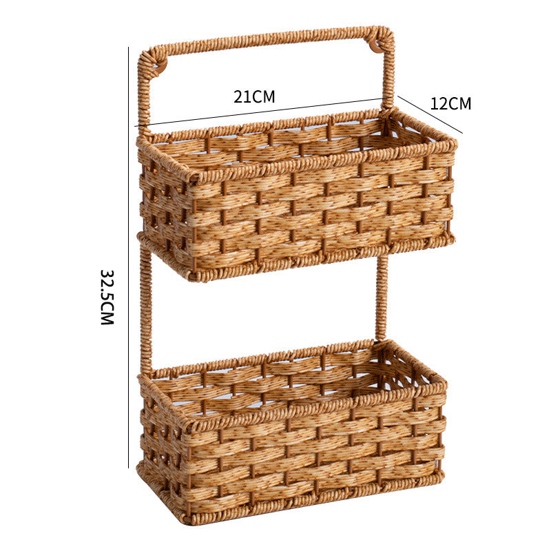 Double Layer Woven Storage Container | Thrascher