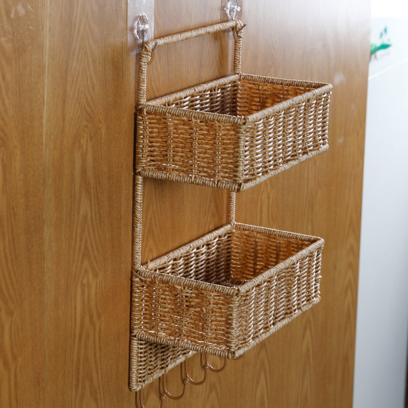 Double Tier Woven Storage Basket | Thrascher