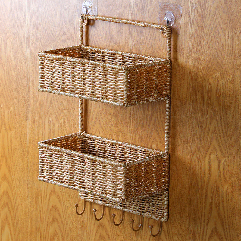 Double Tier Woven Storage Basket | Thrascher