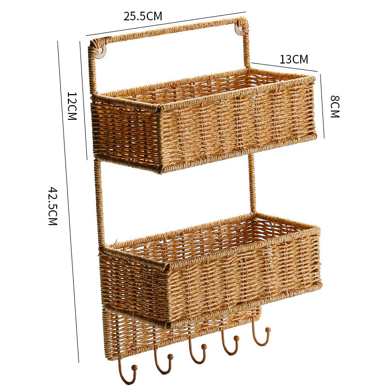 Double Tier Woven Storage Basket | Thrascher