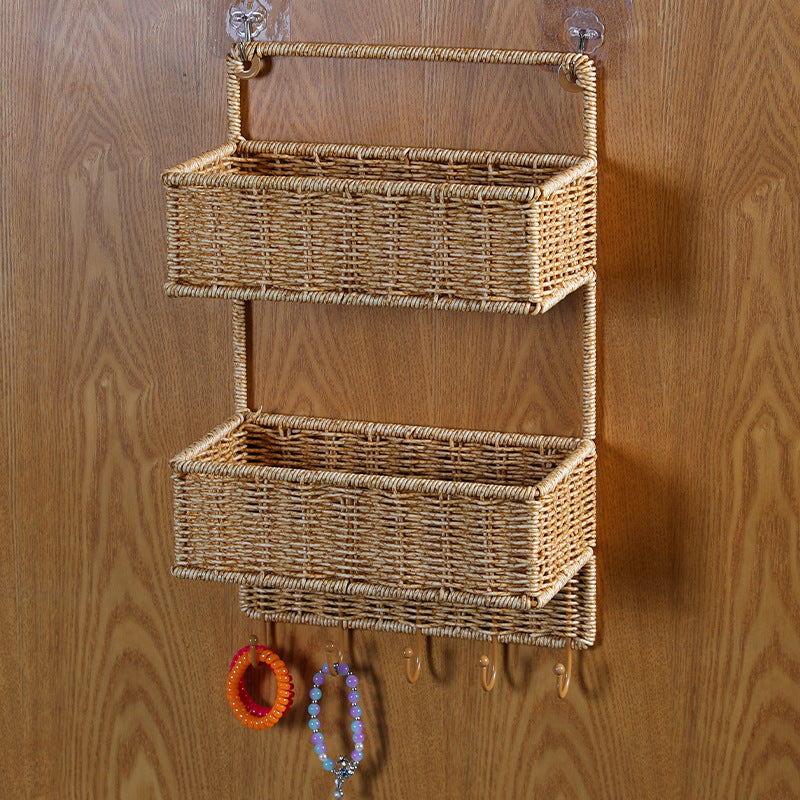 Double Tier Woven Storage Basket | Thrascher