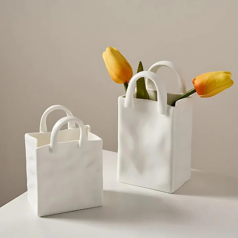 Dovelle Ceramic Handbag Vase