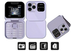 i16 Pro Foldable Dual-SIM Phone with 1.77-Inch HD Screen and TF Card Slot