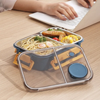 Insulated Stainless Steel Bento Lunch Box, Stackable, 18 × 12 × 12 cm