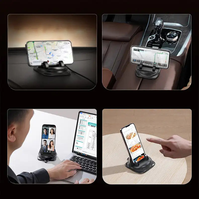 360° Rotating Car Phone Holder for Dashboard or Air Vent
