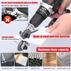 Drill-Powered Metal Cutting Attachment, Alloy Steel, 12–21V Compatibility, view 4