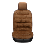 Quilted Short Plush Car Seat Cushion Pad with Headrest Cover, 19.1 x 40.6 in
