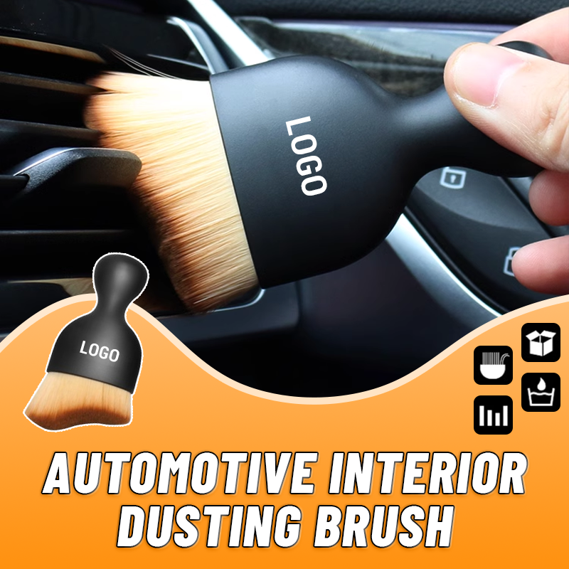 Soft-Bristle Car Interior Duster for Wet and Dry Cleaning