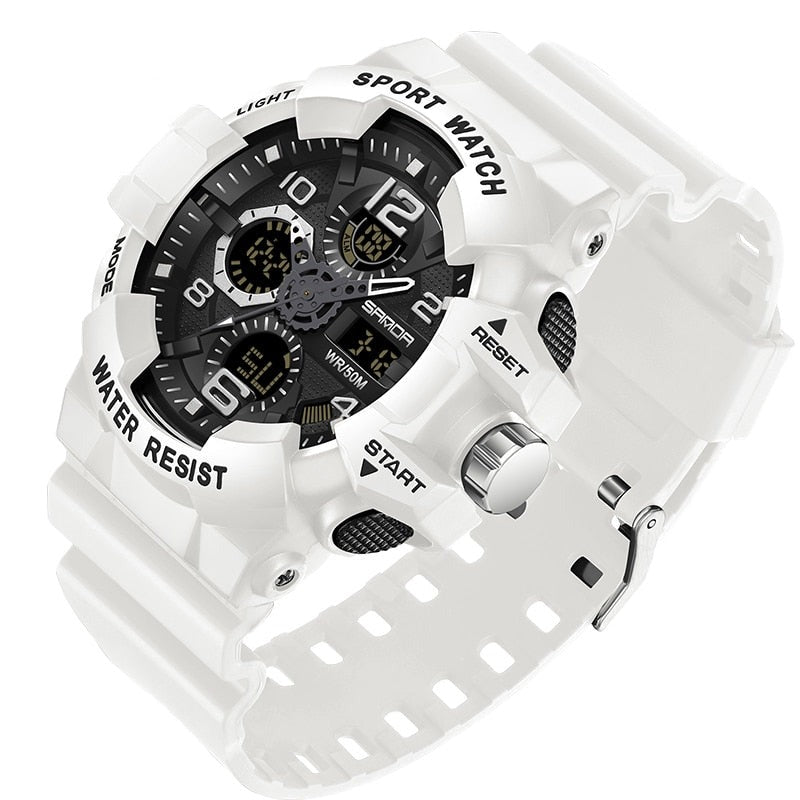 Digital Watch with Resin Case and Band, 54.6 mm Dial