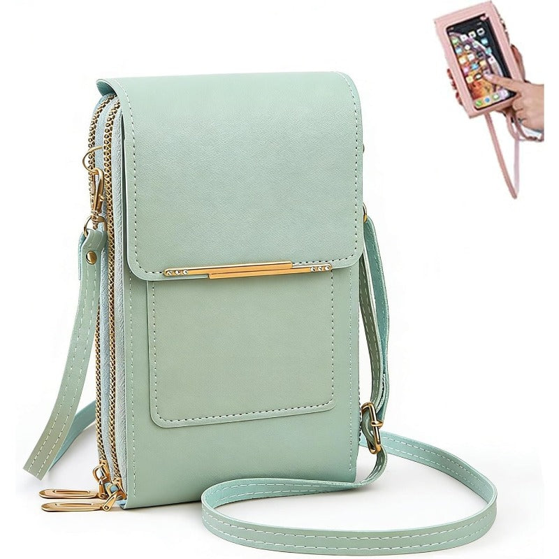 RFID-Blocking Crossbody Phone Wallet Bag for Phones Up to 6.7 in