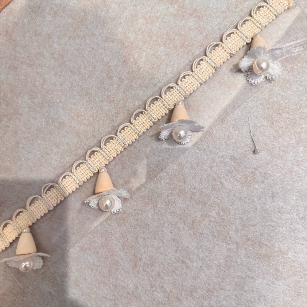 Elegant and Playful Lace Trim Light Blue | Thrascher