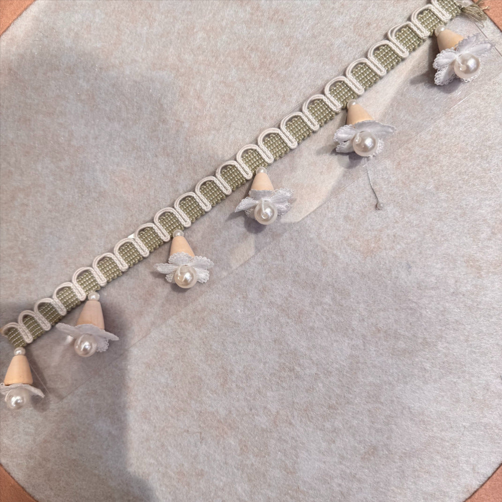 Elegant and Playful Lace Trim Light Blue | Thrascher