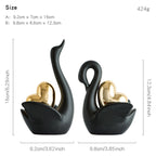 Elegant and Romantic Swans Decorative Figure | Thrascher