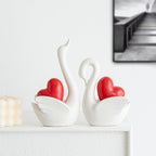 Elegant and Romantic Swans Decorative Figure | Thrascher
