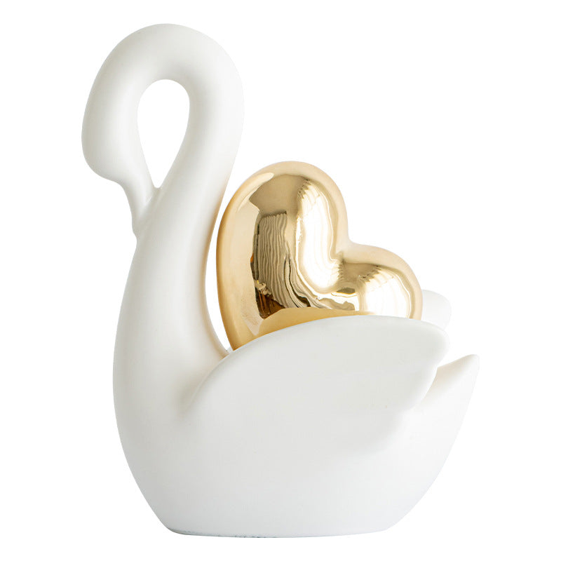 Elegant and Romantic Swans Decorative Figure | Thrascher