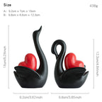 Elegant and Romantic Swans Decorative Figure | Thrascher
