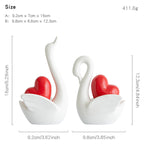 Elegant and Romantic Swans Decorative Figure | Thrascher