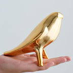 Elegant Artificial Ceramic Bird Sculpture | Thrascher