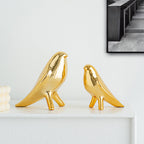 Elegant Artificial Ceramic Bird Sculpture | Thrascher