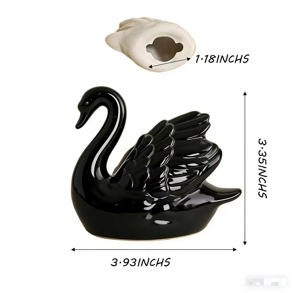 Elegant Ceramic Swan Figure | Thrascher