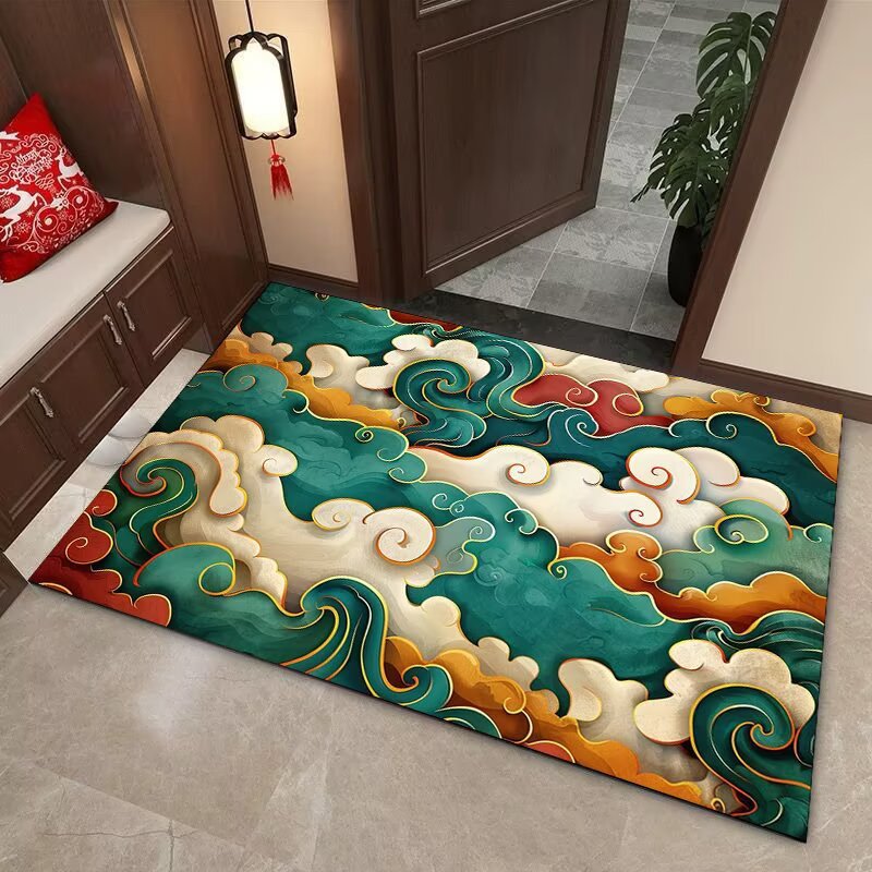 Elegant Cloud Motif Area Mat | Thrascher