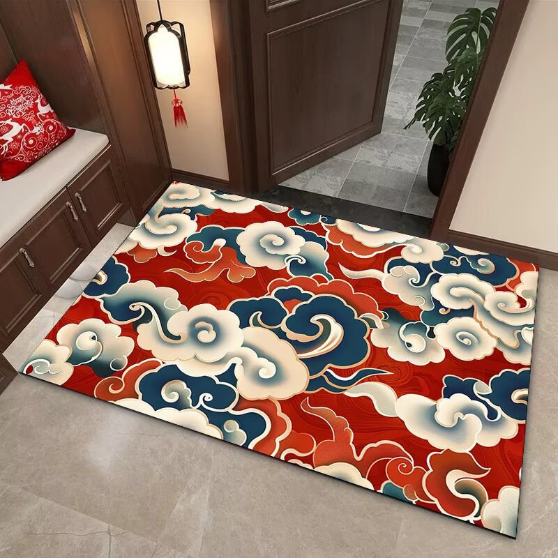 Elegant Cloud Motif Area Mat | Thrascher