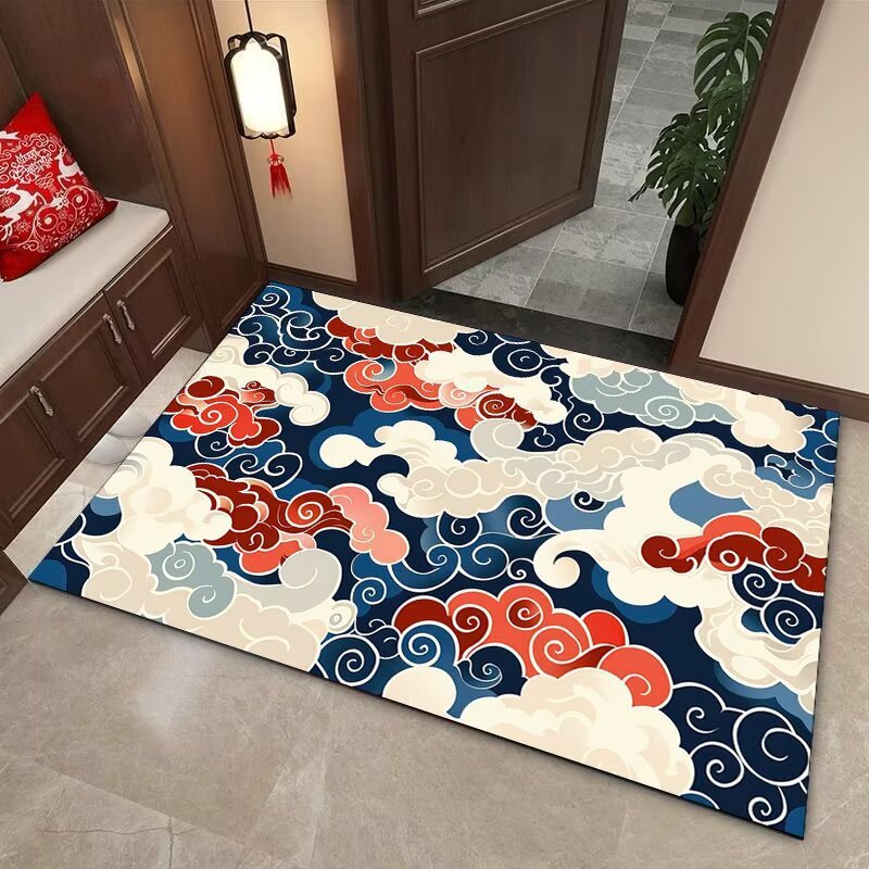 Elegant Cloud Motif Area Mat | Thrascher